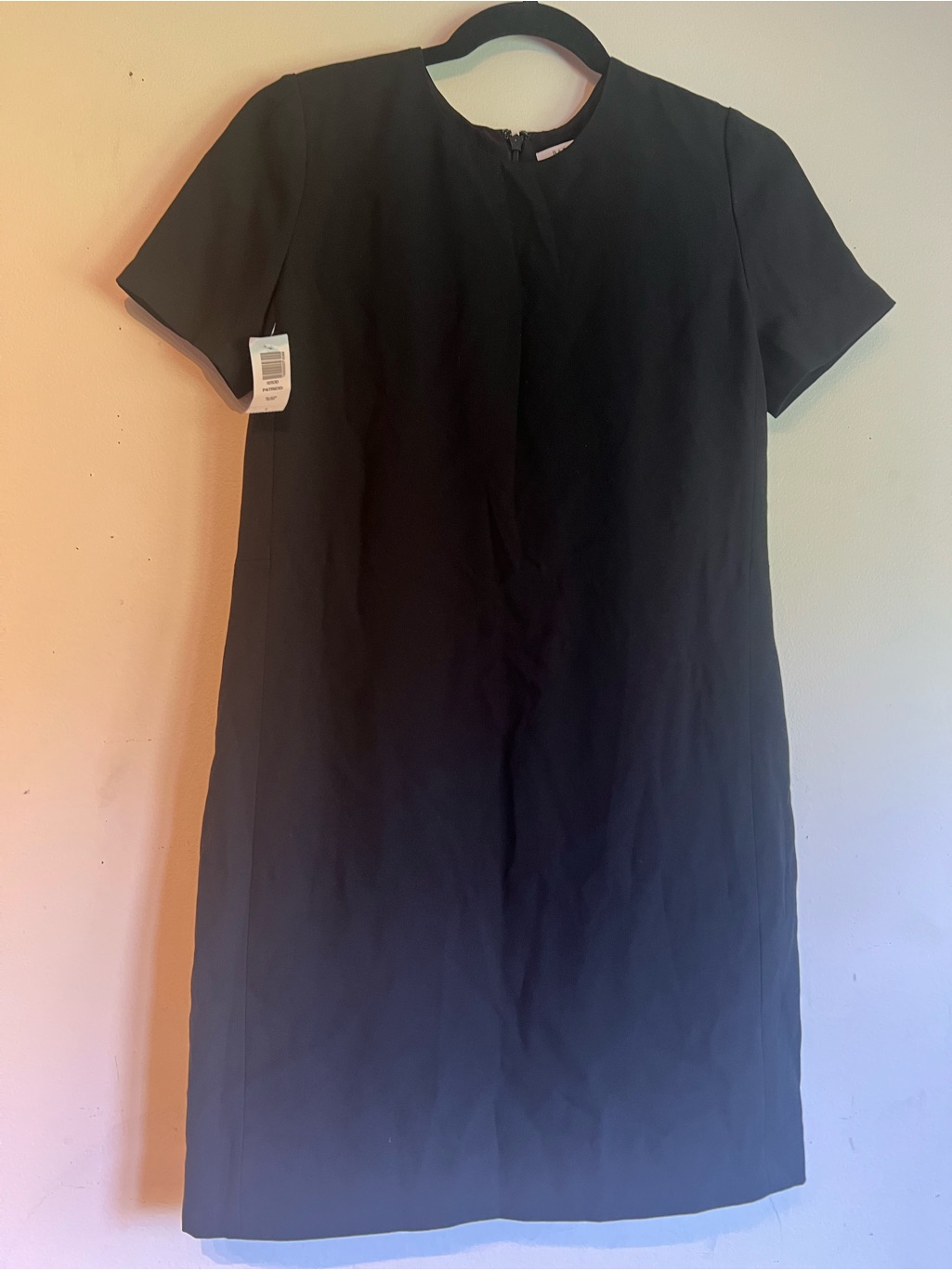 Babaton Black Patricio Short-Sleeve Midi Shift Dress